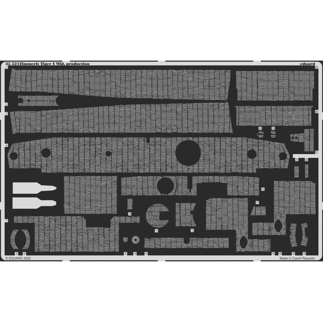 EDUARD 35521 1/35 Zimmerit Tiger I Mid. Production