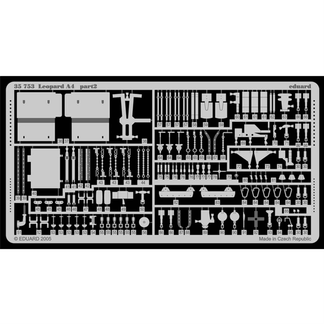 EDUARD 35753 1/35 Leopard A4 FOR TAMIYA Maket Deta