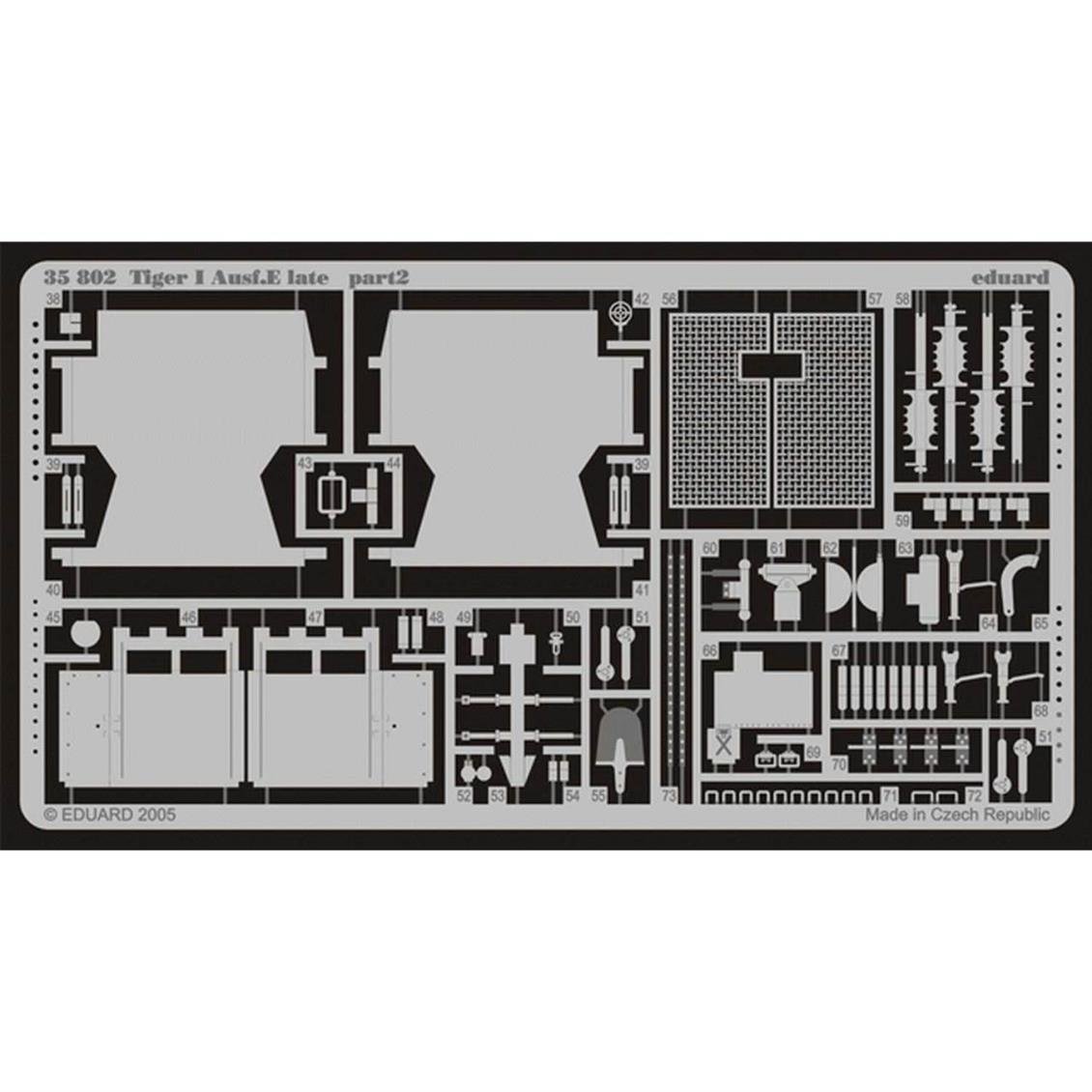 EDUARD 35802 1/35 Tiger I Ausf.E late FOR AFV 3579
