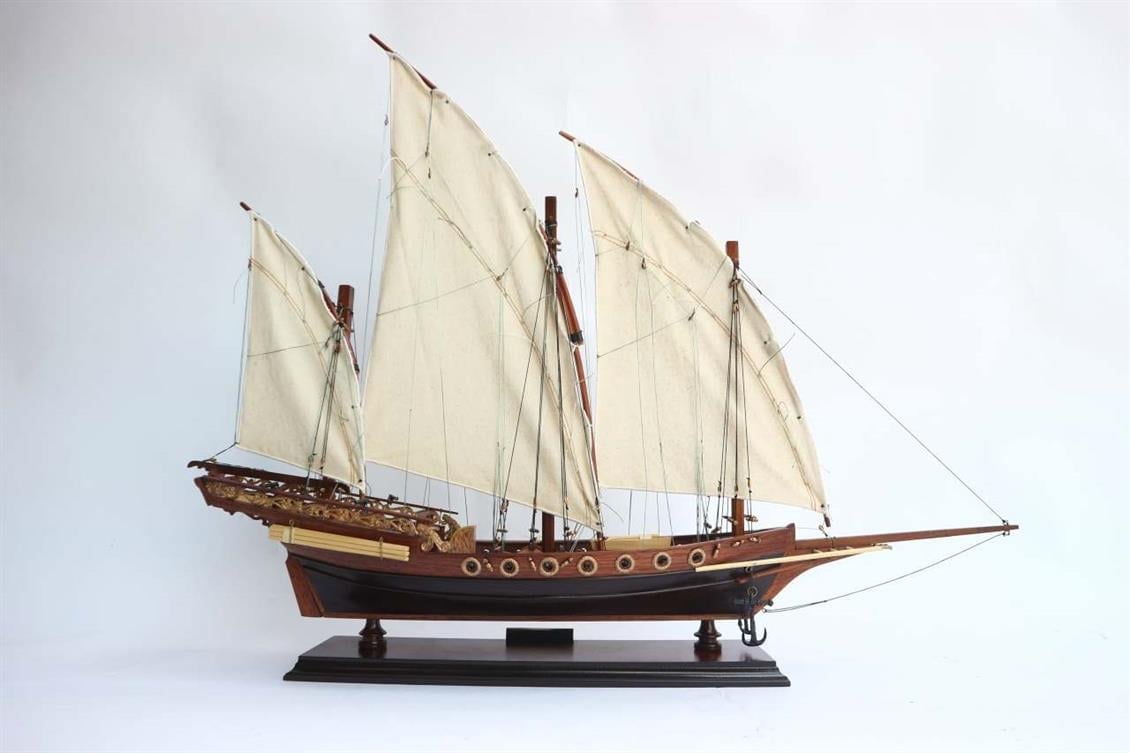 GIANHIEN FB0019W60 XEBEC OSMANLI DONANMASI AHŞAP HAZIR YELKENLİ SAVAŞ GEMİSİ MAKETİ