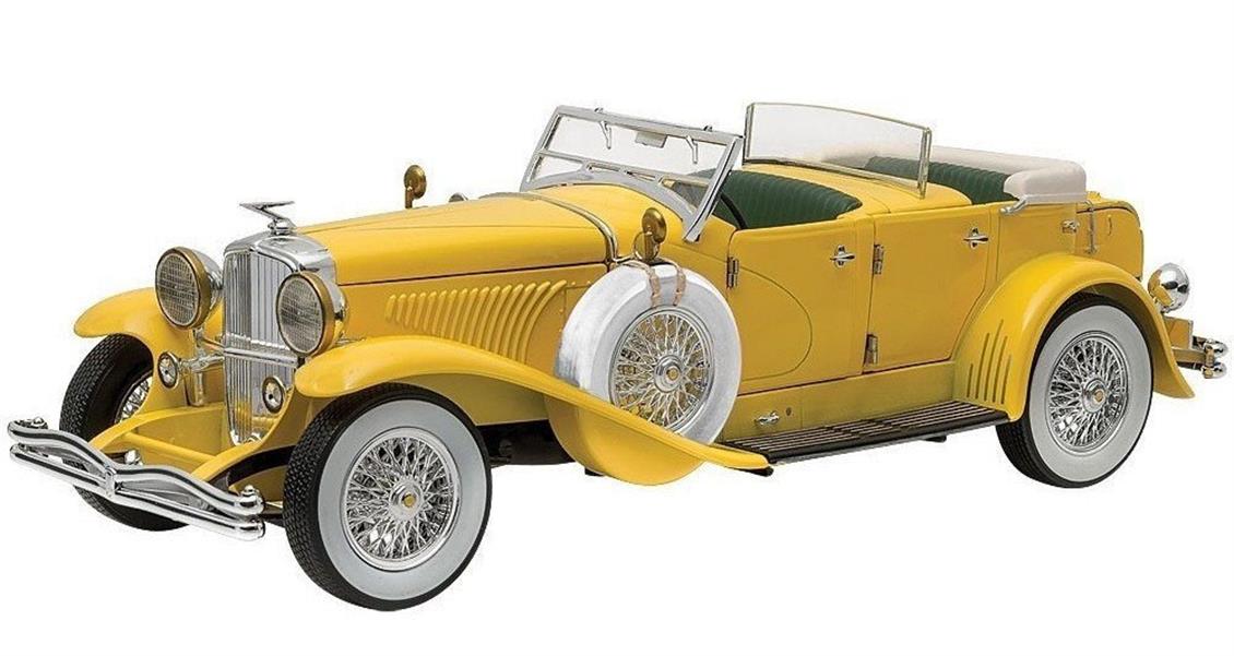 GreenLight 12927 1/18 1934 Duesenberg II SJ (The Great Gatsby 2013), Sarı, Sergilemeye Hazır Metal Araba Modeli