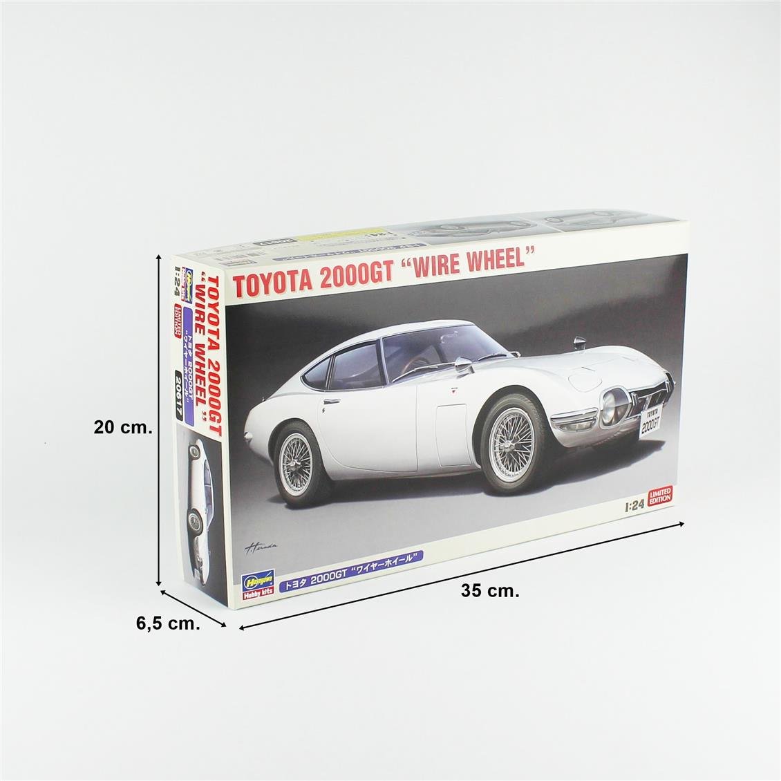 Hasegawa 20617 1/24 Ölçek, Toyota 2000GT (Wire Wheel), (Limited Edition) Otomobil Plastik Model Kiti