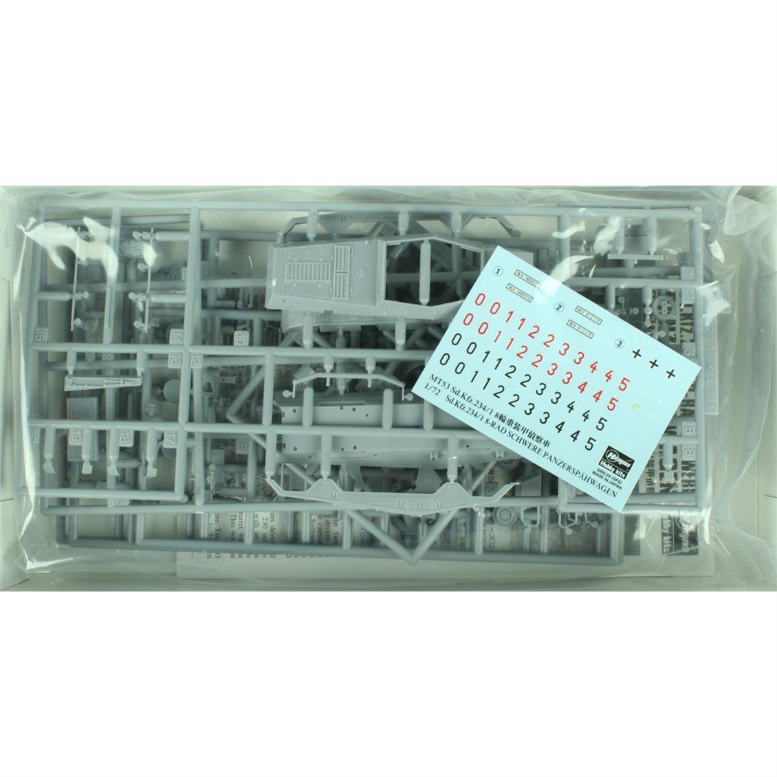 Hasegawa MT53 31153 1/72 Sd.Kfz.234/1 Zırhlı Devriye Aracı Demonte Plastik Maketi