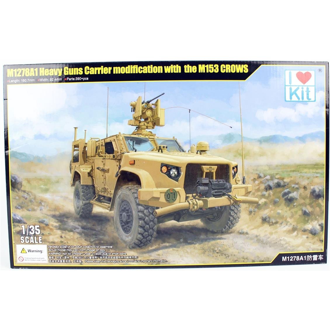 I Love Kit 63537 1/35 Ölçek M1278A1, (M153 CROWS) Ağır Silahlı Zırhlı Araç Plastik Model Kiti