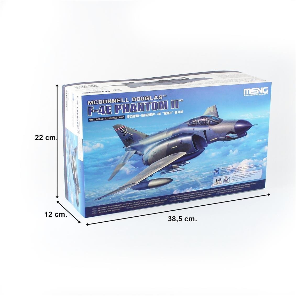 Meng LS-017 1/48 Ölçek McDonnell Douglas F-4E Phantom II Savaş Uçağı, Plastik Model Kiti
