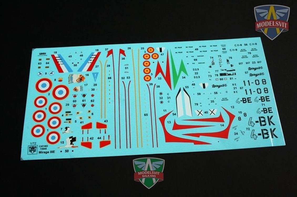 MODELSVIT MSVIT72045 1/72 Mirage III E Fransız Avcı Uçağı Maketi