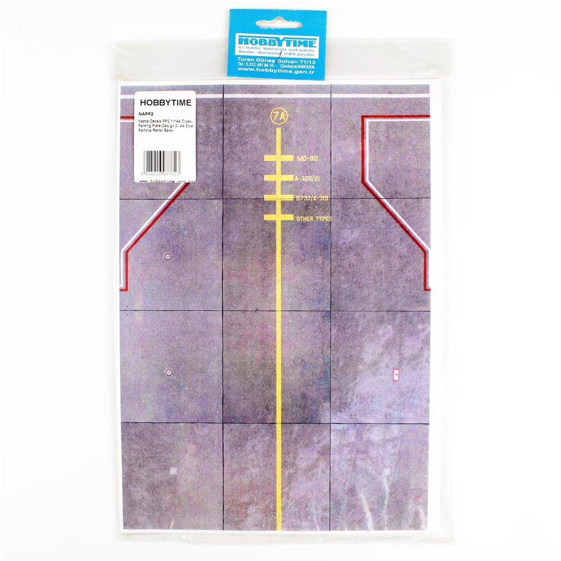 Nazca Decals PP2 1/144 Ölçek, Parking Plate-Desıgn 2- A4 Ebat, Kartona Renkli Baskı