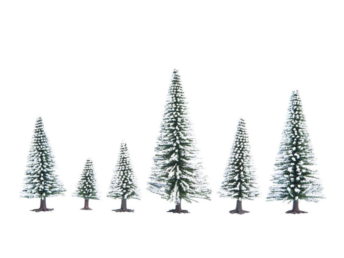 Noch 26928 Karlı Köknar Ağaçları, 10 Adet, 5-14 cm. Diorama Malzemesi
