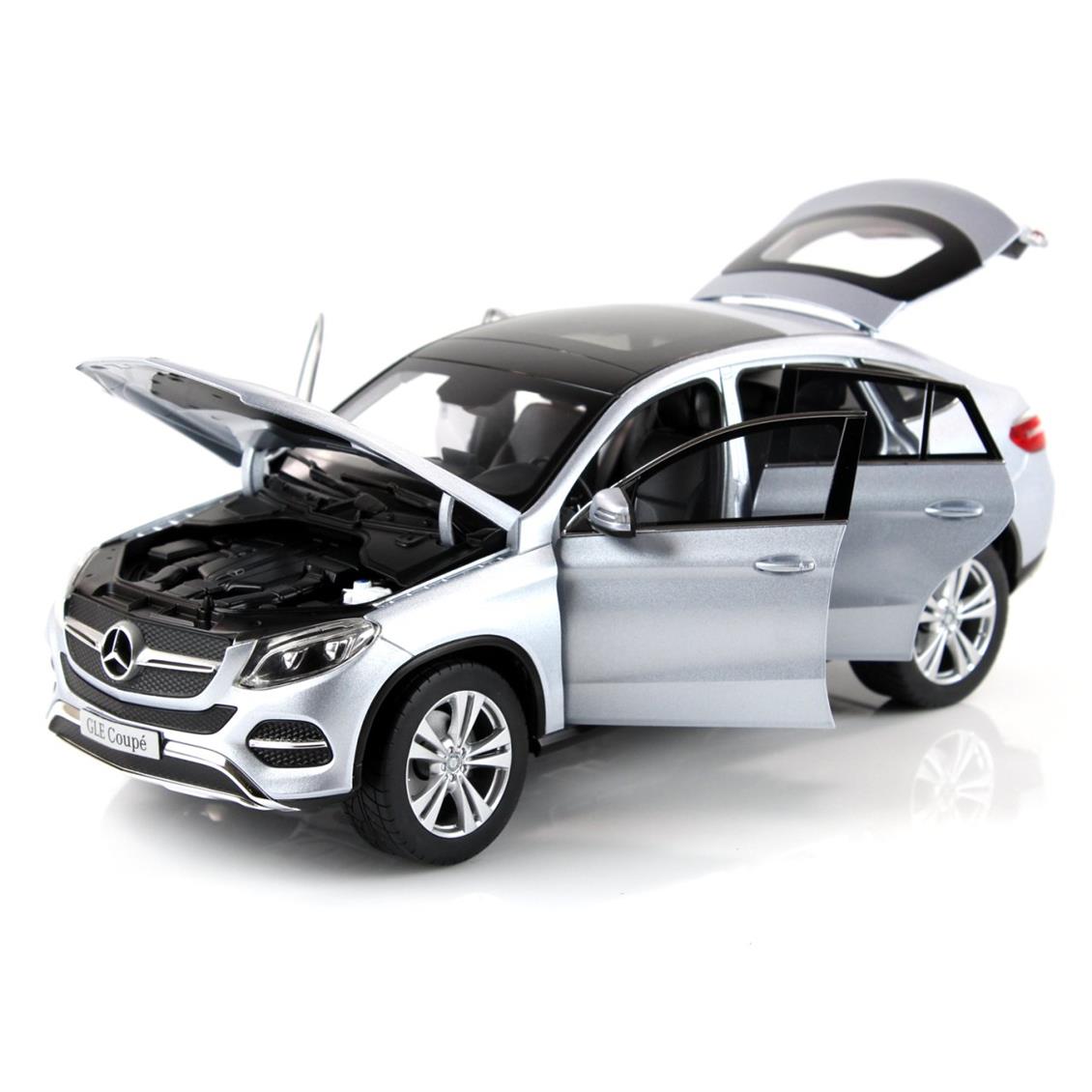Norev B66960358 1/18 Mercedes Benz GLE Coupe 2015, Diamond Silver, Sergilemeye Hazır Metal Araba Modeli