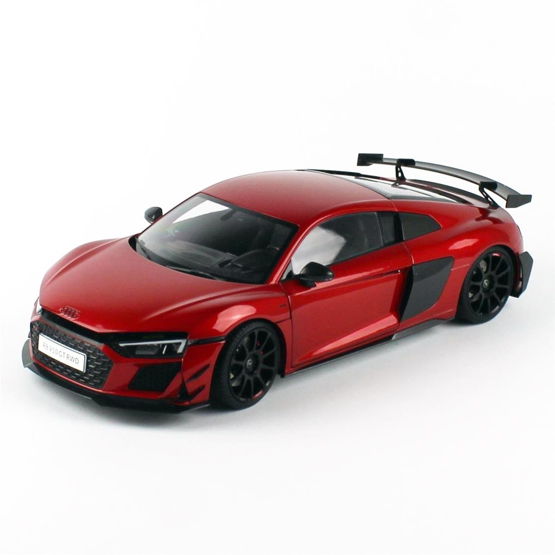 NZG VAKF0357 1/18 Ölçek, Audi R8 2021 Coupe, Metalik Kırmızı, Sergilemeye Hazır Metal Model