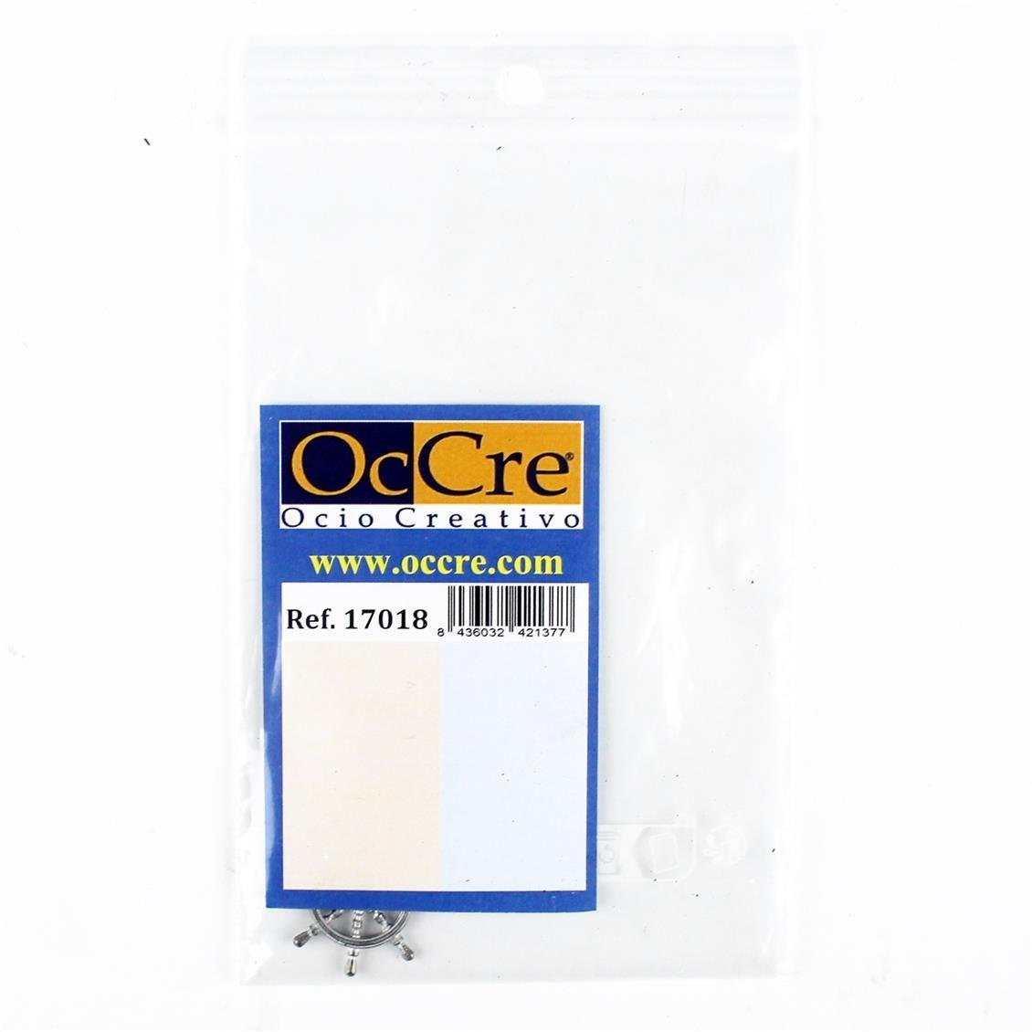 Occre 17018 Rudder Wheel, 24 mm. Zamak, 2 Pieces