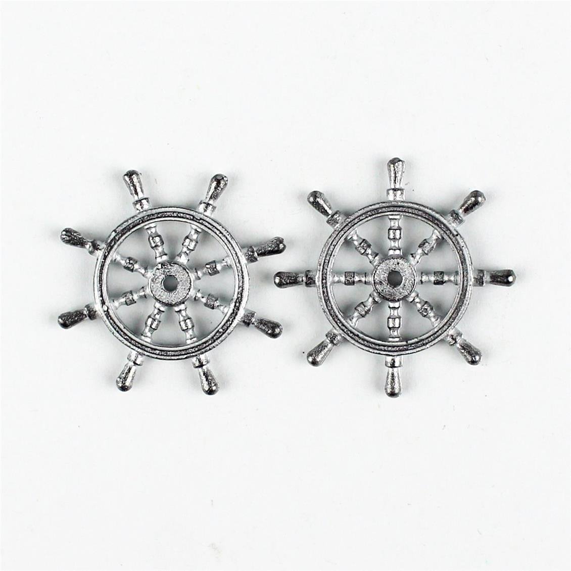 Occre 17018 Rudder Wheel, 24 mm. Zamak, 2 Pieces