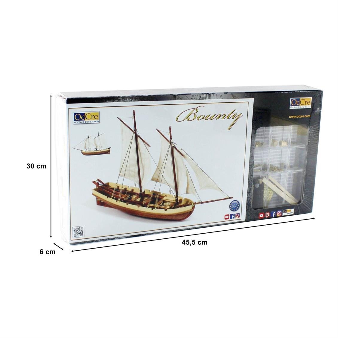 Occre 52003 1/24 Bounty Boat Yelkenli Tekne Demonte Ahşap Maketi