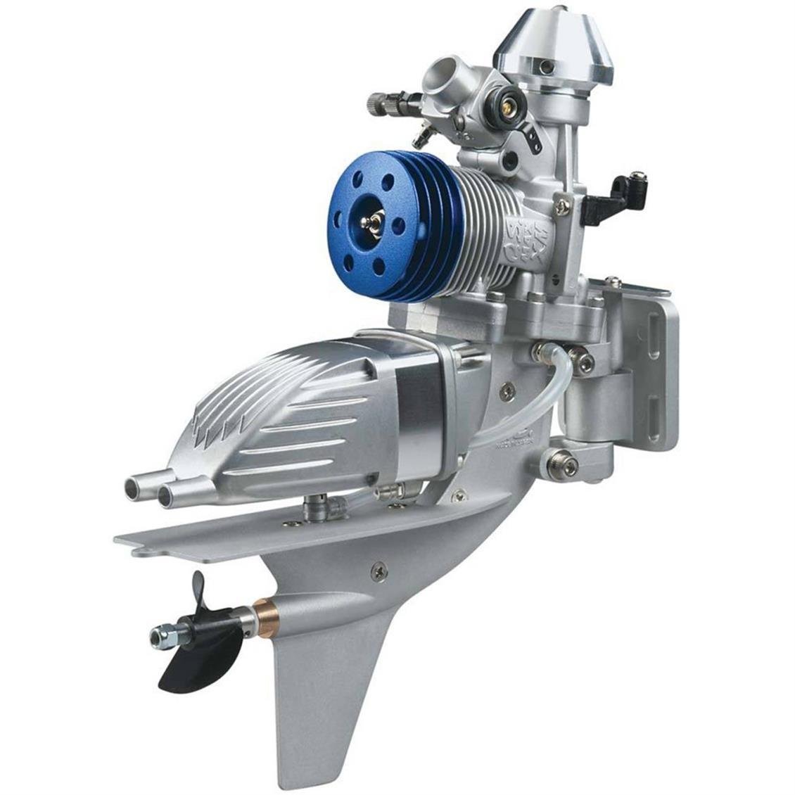 OS Engines 13941 Max-21 XM Versiyon II, Dıştan Takma (20J) ve 2050-2 Susturuculu, Nitro Yakıtlı Model Tekne Motoru