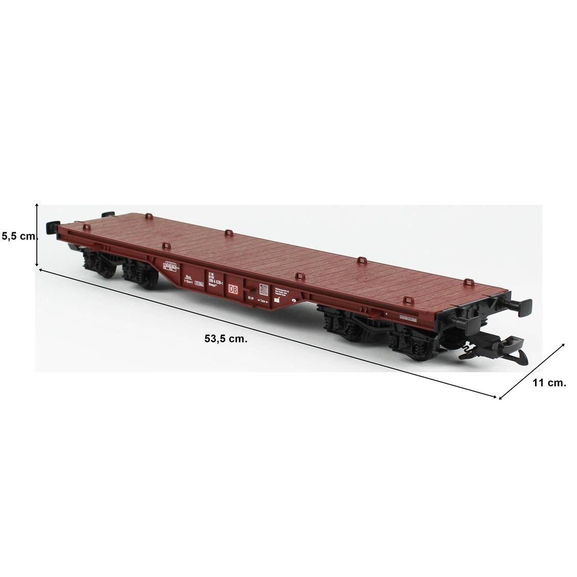 Piko 37707 1/22,5 Ölçek, Düz Kasalı, DB 5.Dönem, Model Tren Yük Vagonu