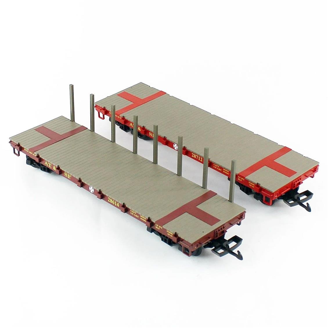 Piko 38773 1/22,5 Santa Fe Bogie Stake Wagon, 2 Adet,  Model Tren Yük Vagonu