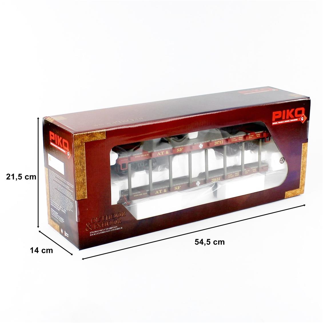Piko 38773 1/22,5 Santa Fe Bogie Stake Wagon, 2 Adet,  Model Tren Yük Vagonu