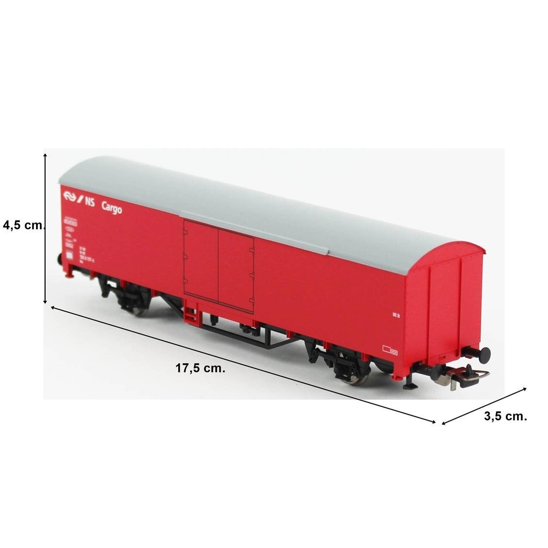 Piko PK98549E 1/87 Ölçek, Kapalı Kasalı, NS Cargo, Model Tren Yük Vagonu