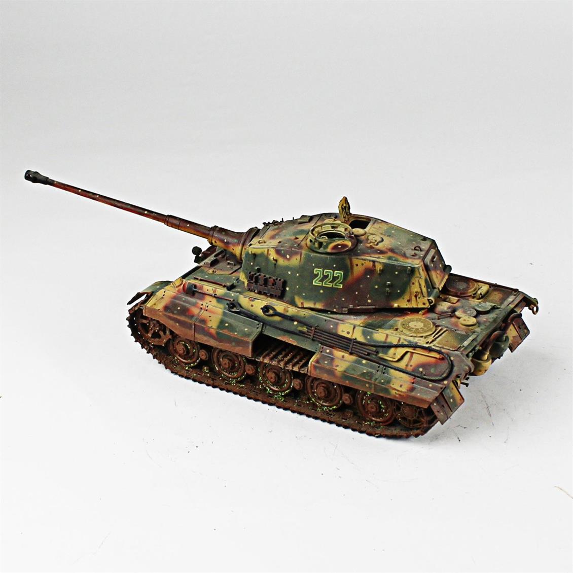 QD259 1/35 King Tiger, Tamiya, Sergilemeye Hazır Plastik Tank Maketi