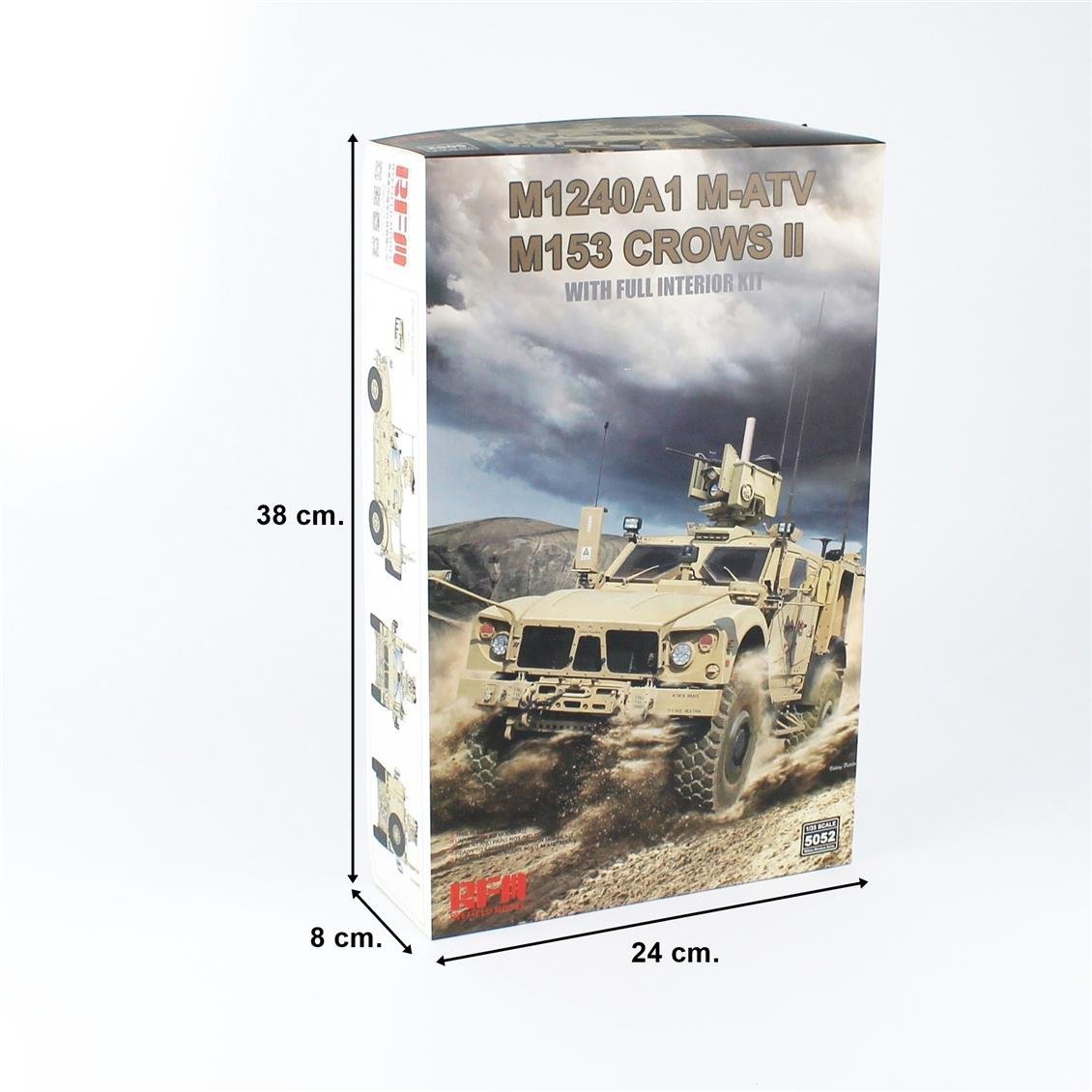 RFM 5052 1/35 Ölçek M1240A1 M-ATV (M153 CROWS II Silahlı ) Askeri Aracı ,İç Detaylı Plastik Model Kiti