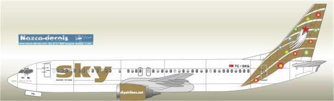 SKY010 1/144 SKY B737-400 GOLD WİTH LASER PRİNTED