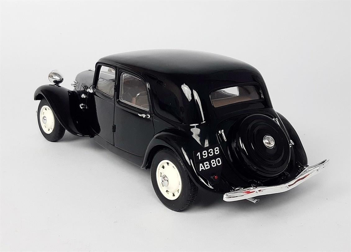 Solido 1800903 1/18 1937 Citroën Traction 11CV, Siyah, Sergilemeye Hazır Metal Araba Modeli