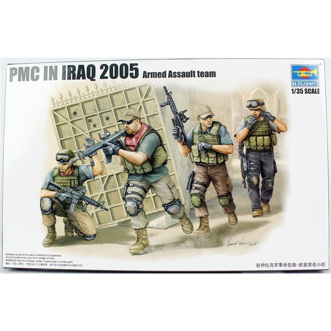 Trumpeter 00419 1/35 Ölçek PMC Saldırı Timi ırak'ta (2005) Figürleri Plastik Model Kiti