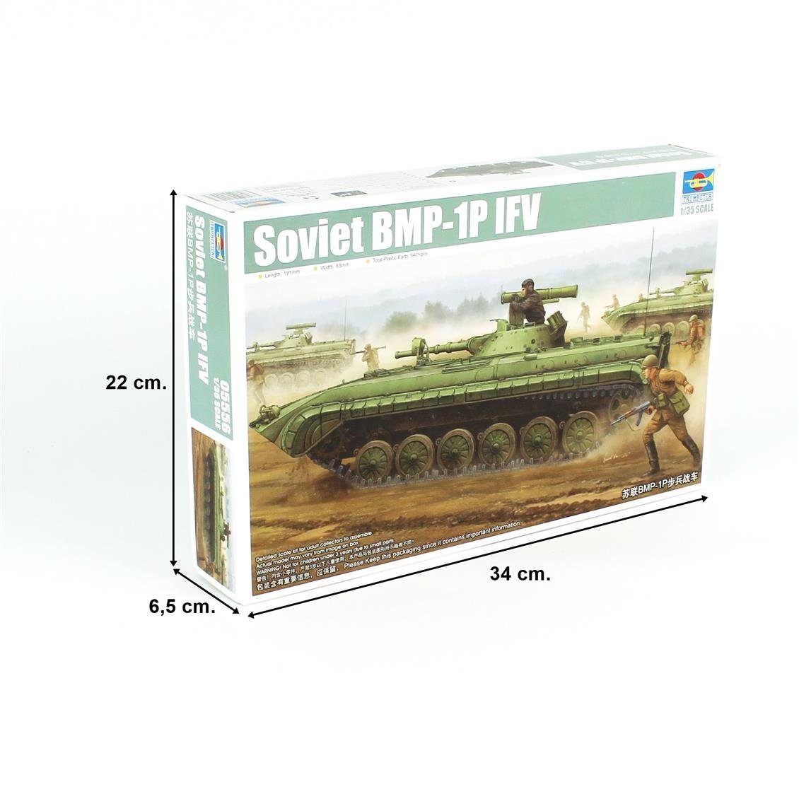 Trumpeter 05556 1/35 Ölçek Sovyet BMP-1P IFV Tankı, Plastik Model Kiti