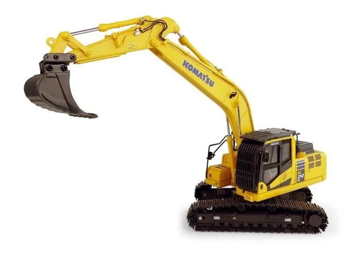 Universal Hobbies UH8122 1/50 Komatsu PC210 LC-11 Exkavatör, Sergilemeye Hazır Metal İş Makinası Modeli