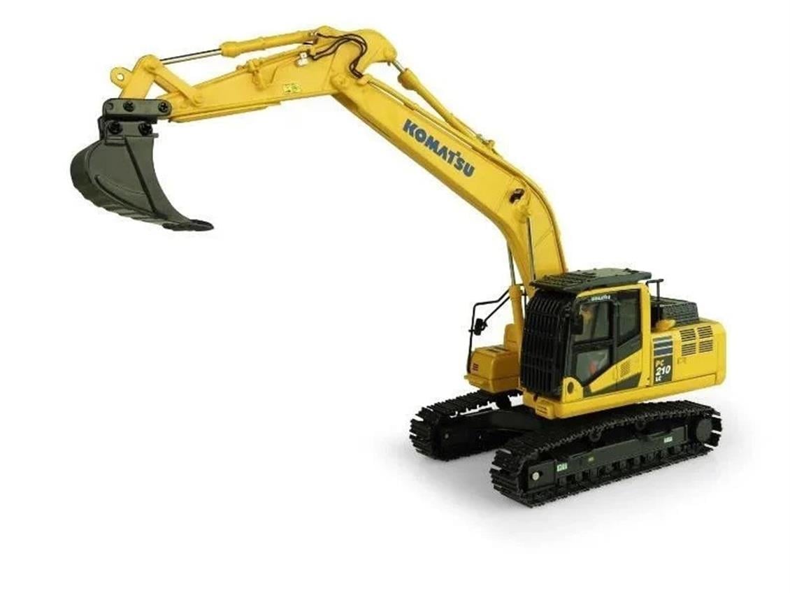 Universal Hobbies UH8122 1/50 Komatsu PC210 LC-11 Exkavatör, Sergilemeye Hazır Metal İş Makinası Modeli
