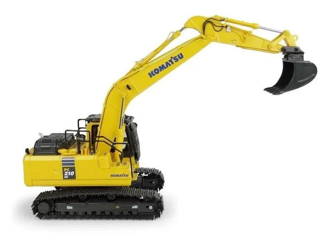 Universal Hobbies UH8122 1/50 Komatsu PC210 LC-11 Exkavatör, Sergilemeye Hazır Metal İş Makinası Modeli