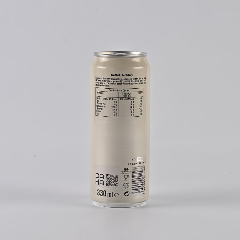 Teneke Meyve Suyu Şeftalili 330 Ml