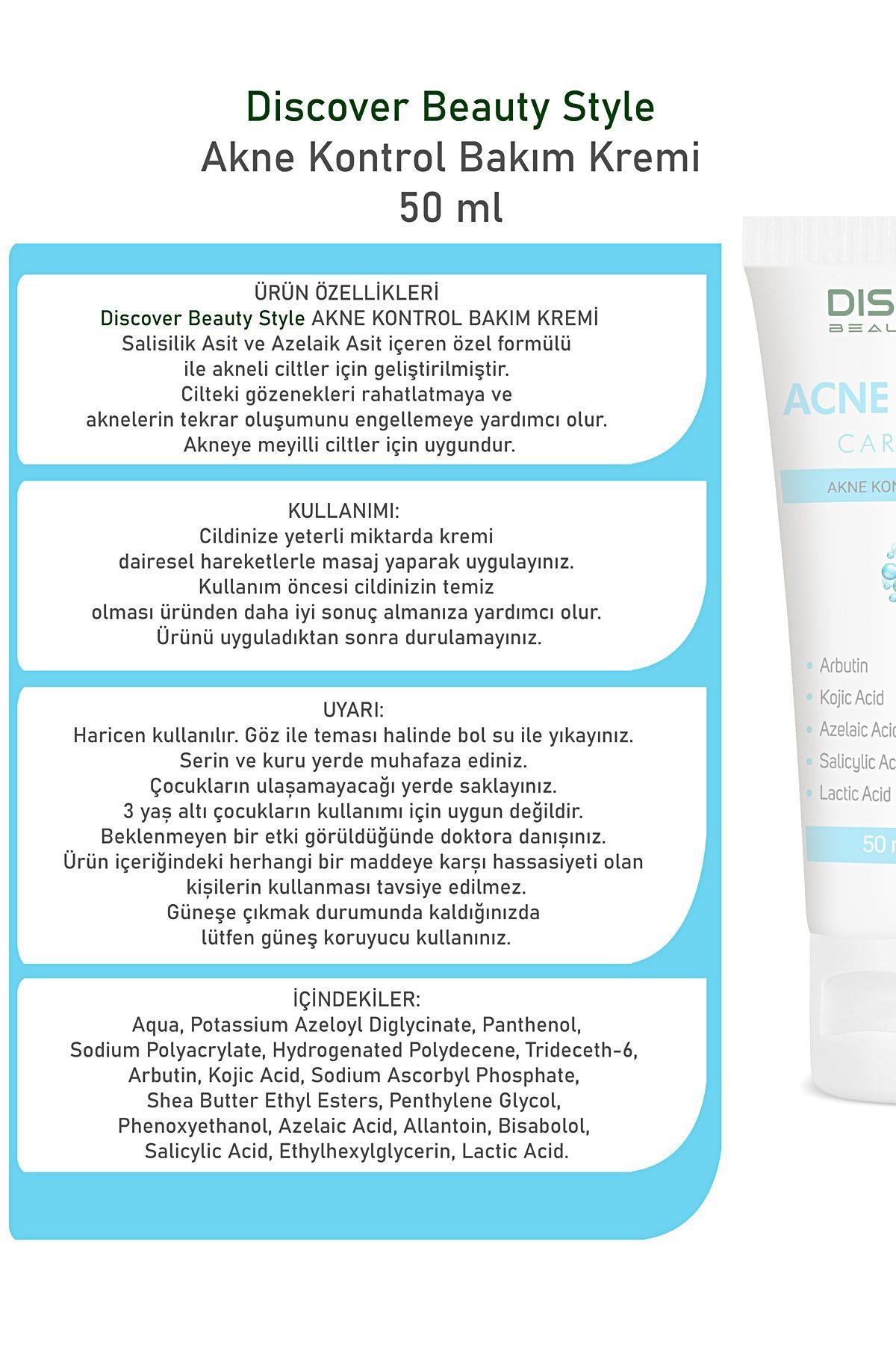 Siyah Nokta ve Sivilce Karşıtı Akne Kontrol Bakım Kremi 50 ml