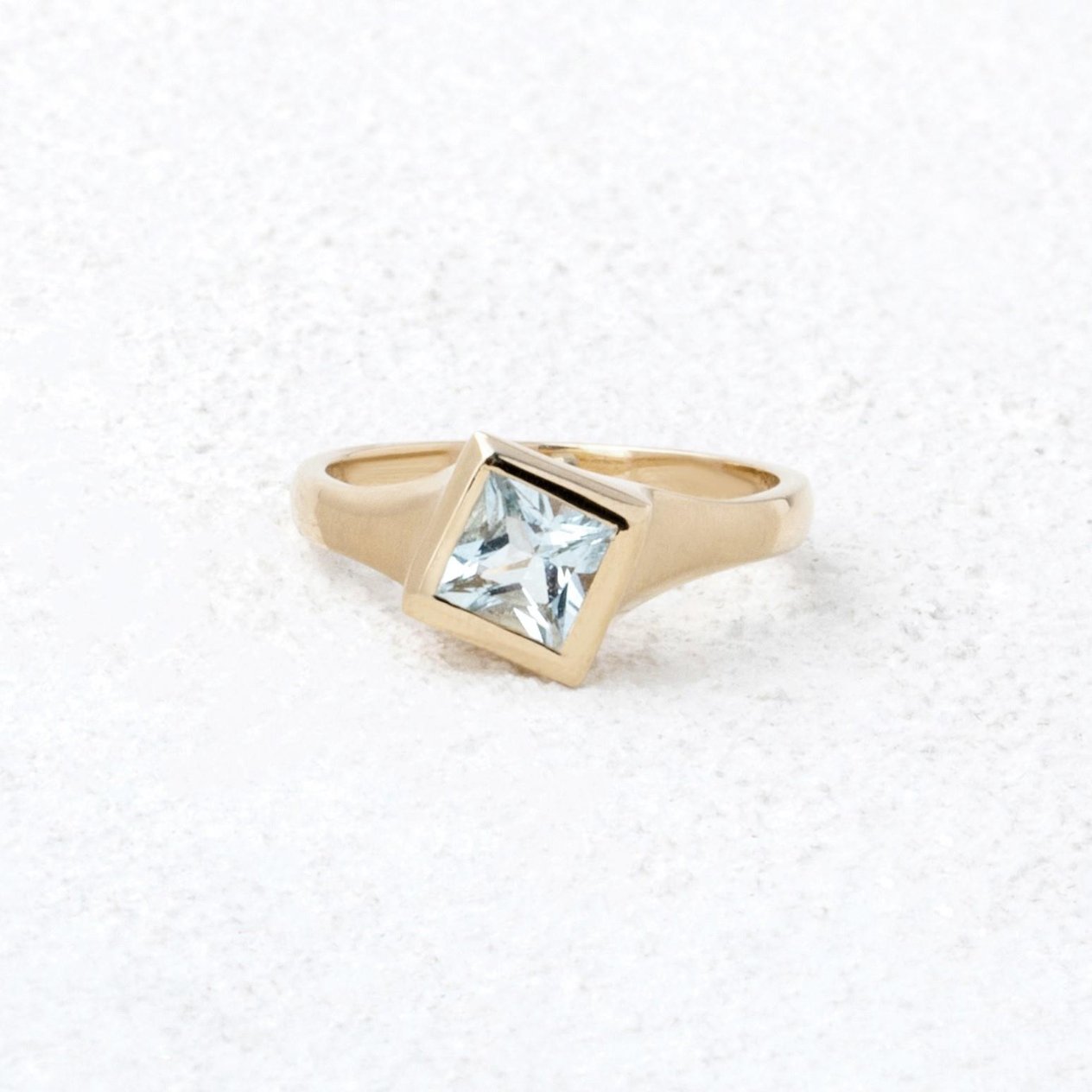 Aquamarine Tektaş Yüzük
