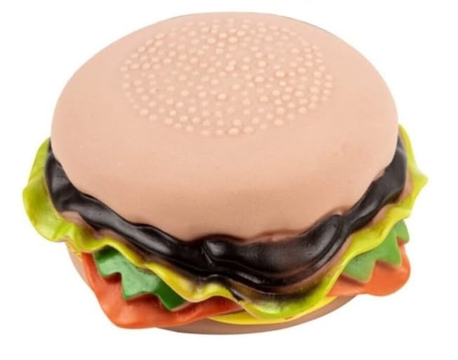 PATİSHOPYAEvcil Hayvan Sesli Hamburger Modelli Isırma Oyuncak