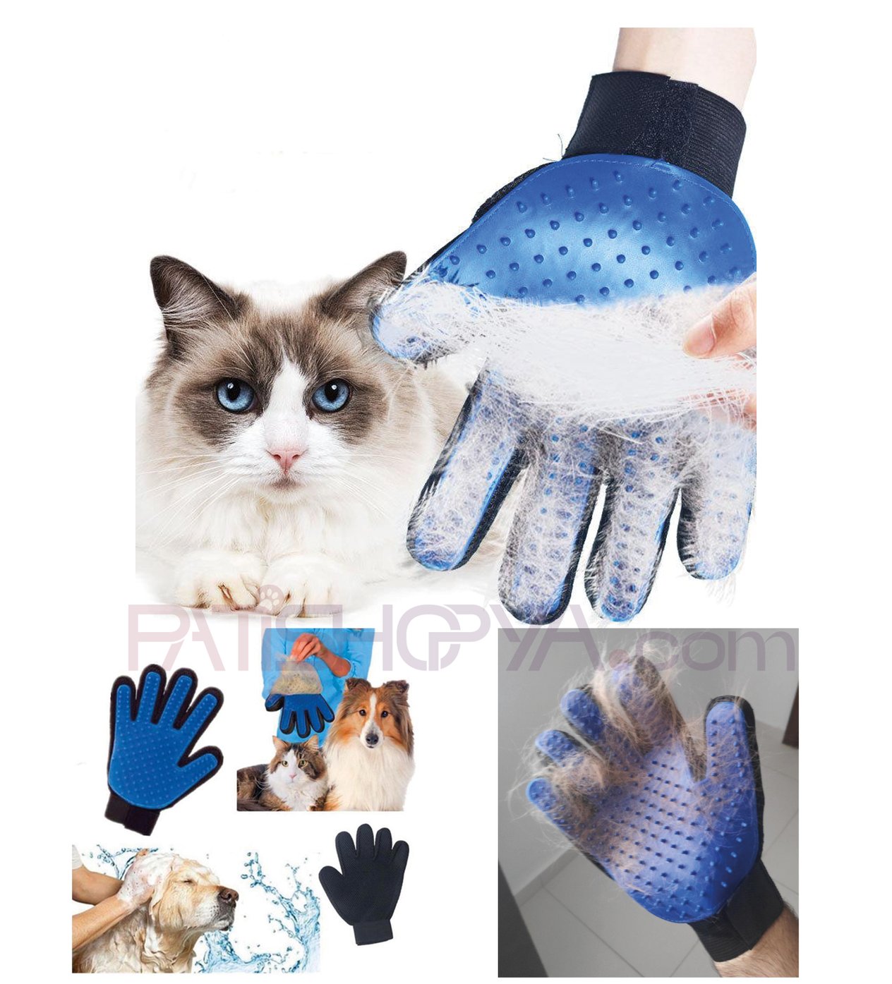 PATİSHOPYAEvcil Hayvan Tüy Toplama Eldiveni (Poşetli)