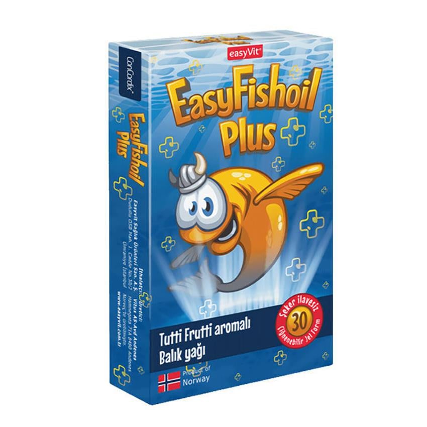 Easy Fish Oil Plus Tutti Frutti Aromalı Balık Yağı 30 Çiğnenebilir Jel