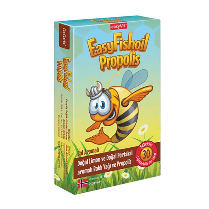 Easy Fish Oil Propolis 30 Çiğnenebilir Jel