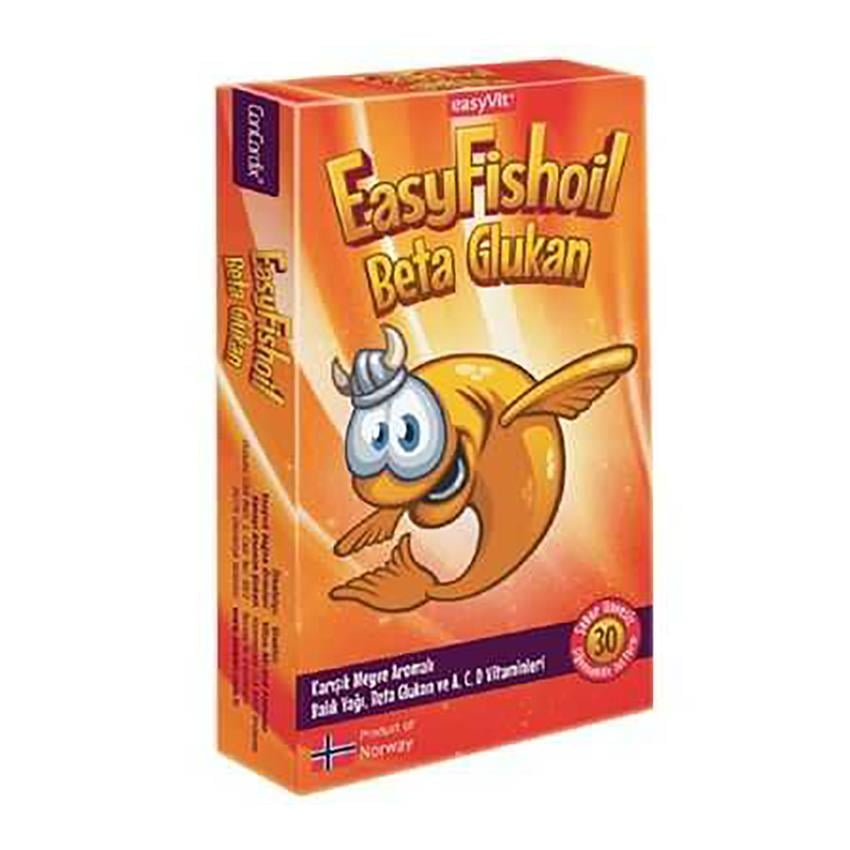 EasyFishoil Beta Glukan Karışık Meyve Aromalı 30 Jel Tablet