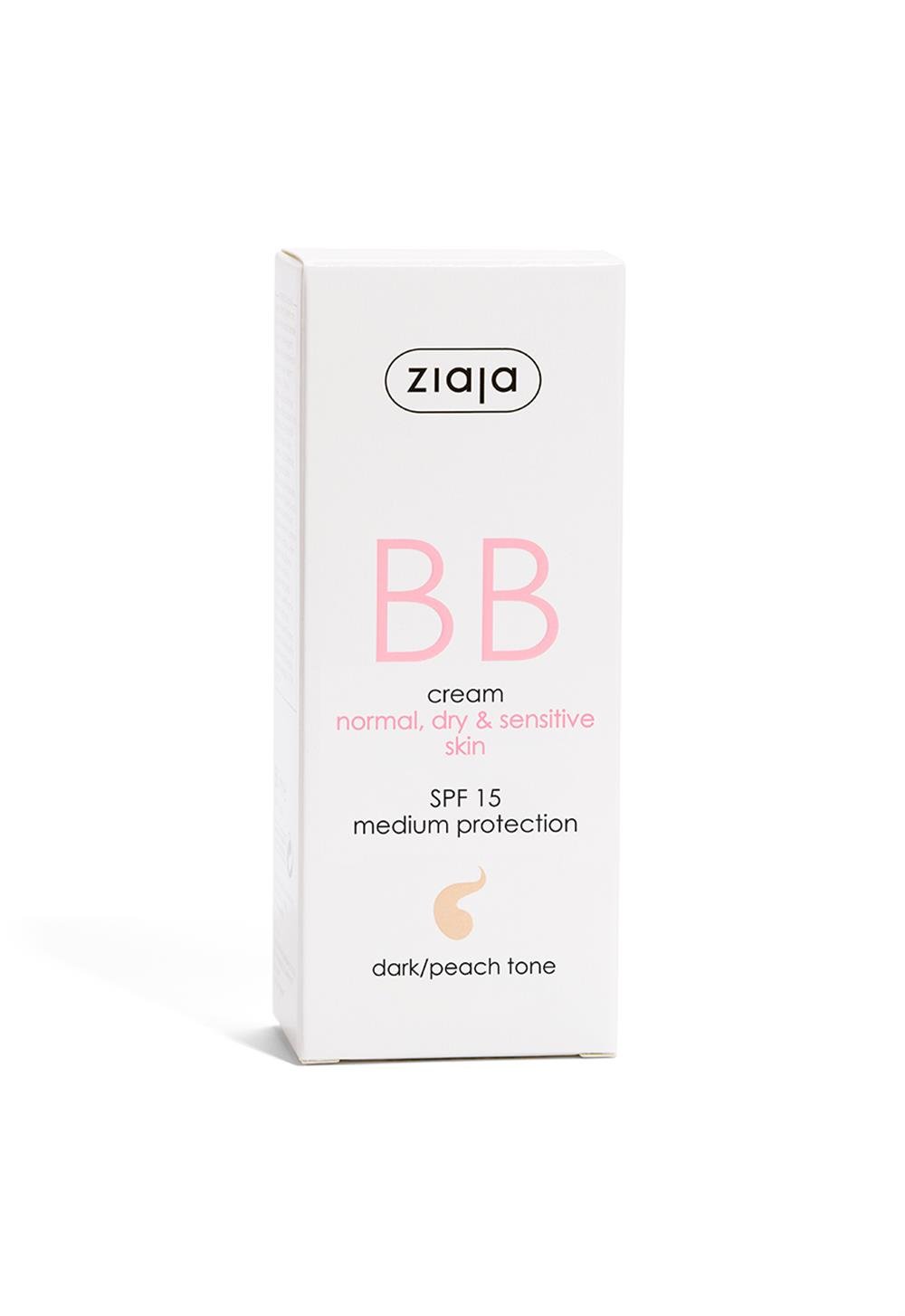 Ziaja - BB Krem Normal, Kuru ve Hassas Ciltler İçin Koyu Şeftali Ton SPF15 50 ml