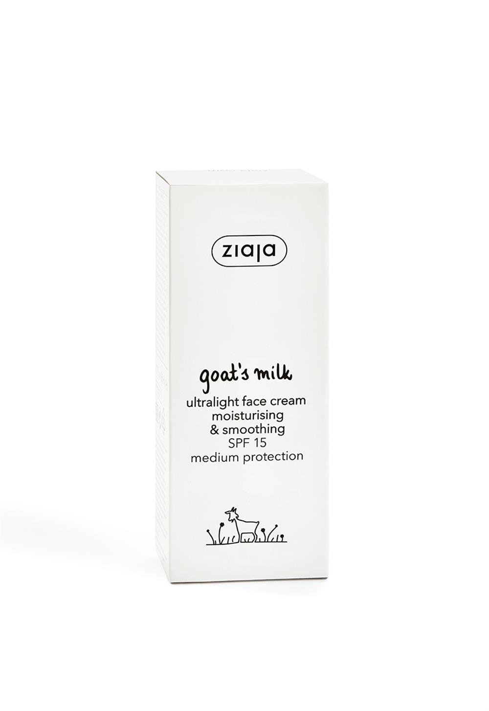ZiajaKeçi Sütü Hızlı Emilen Nemlendirici ve Rahatlatıcı Yüz Kremi SPF 15 50 ml