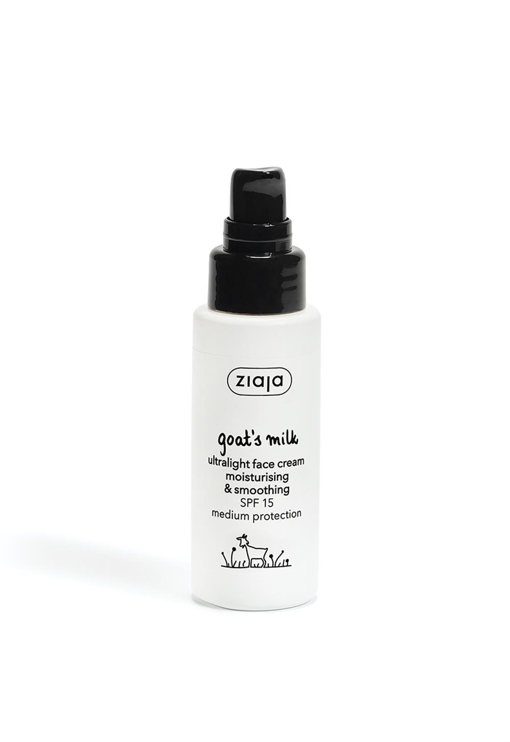 ZiajaKeçi Sütü Hızlı Emilen Nemlendirici ve Rahatlatıcı Yüz Kremi SPF 15 50 ml