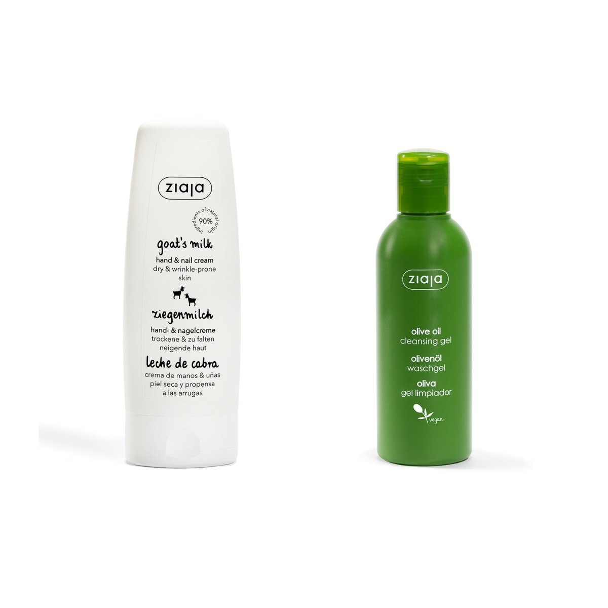 ZIAJASHOP - Ziaja - Keçi Sütü El ve Tırnak Kremi 80ml + Zeytin Yüz Temizleme Jel 200ml 2li Avantaj Paket