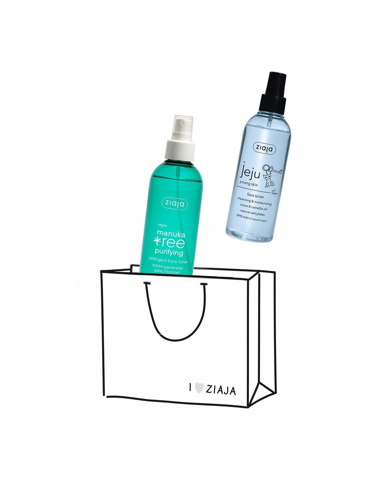 ZIAJASHOP - Ziaja - Manuka Tonik 200ml + Jeju Tonik 200ml 2li Avantaj Paket