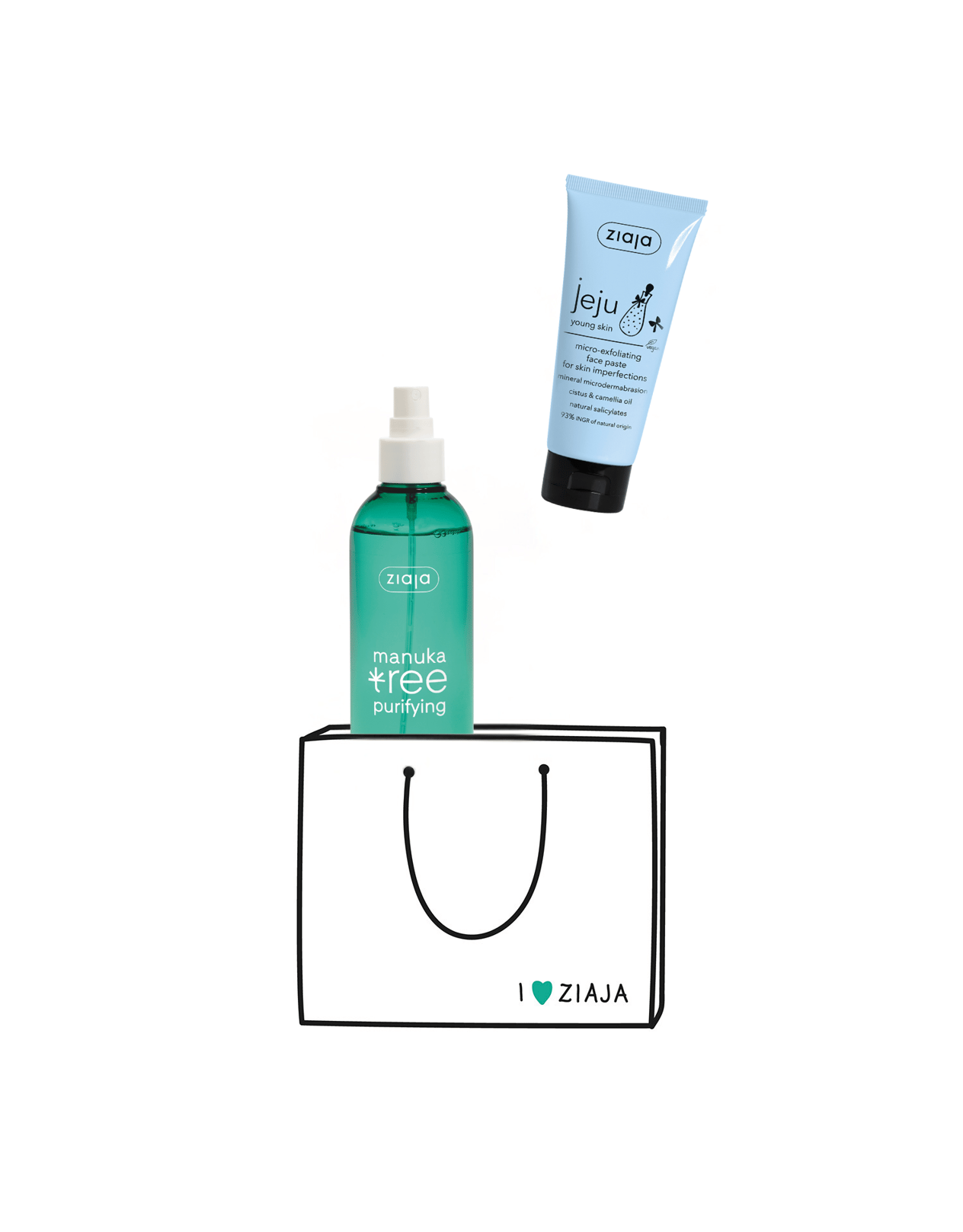 ZIAJASHOP - Ziaja - Manuka Tonik 200ml + Jeju Mikro Peelingi 75ml 2li Avantaj Paket