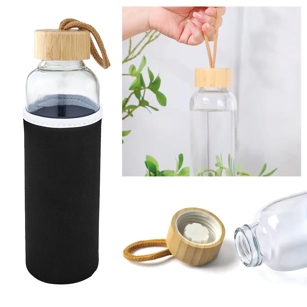 Kıbrıs Bambu Kapaklı Cam Matara