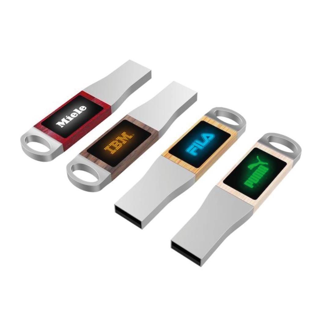 Metal Bambu Aksamlı USB Bellek