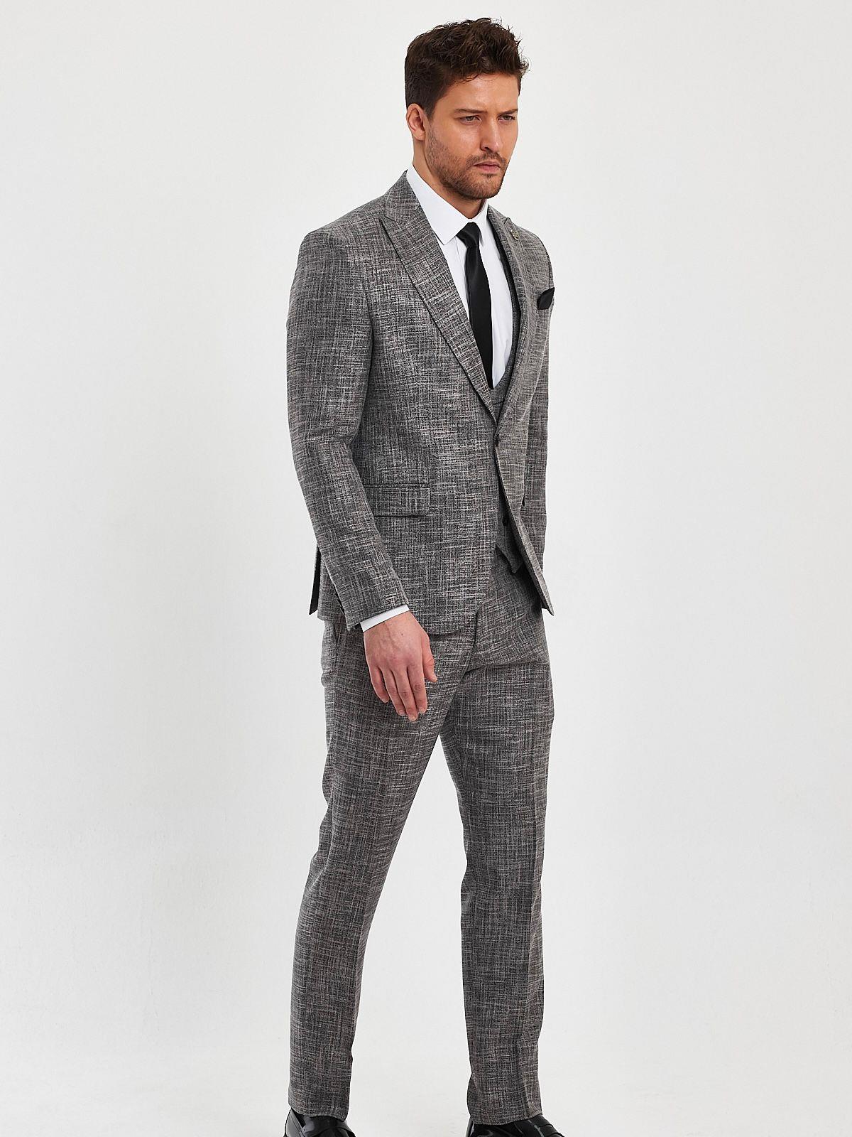 Full set kırçıllı slimfit takım elbise