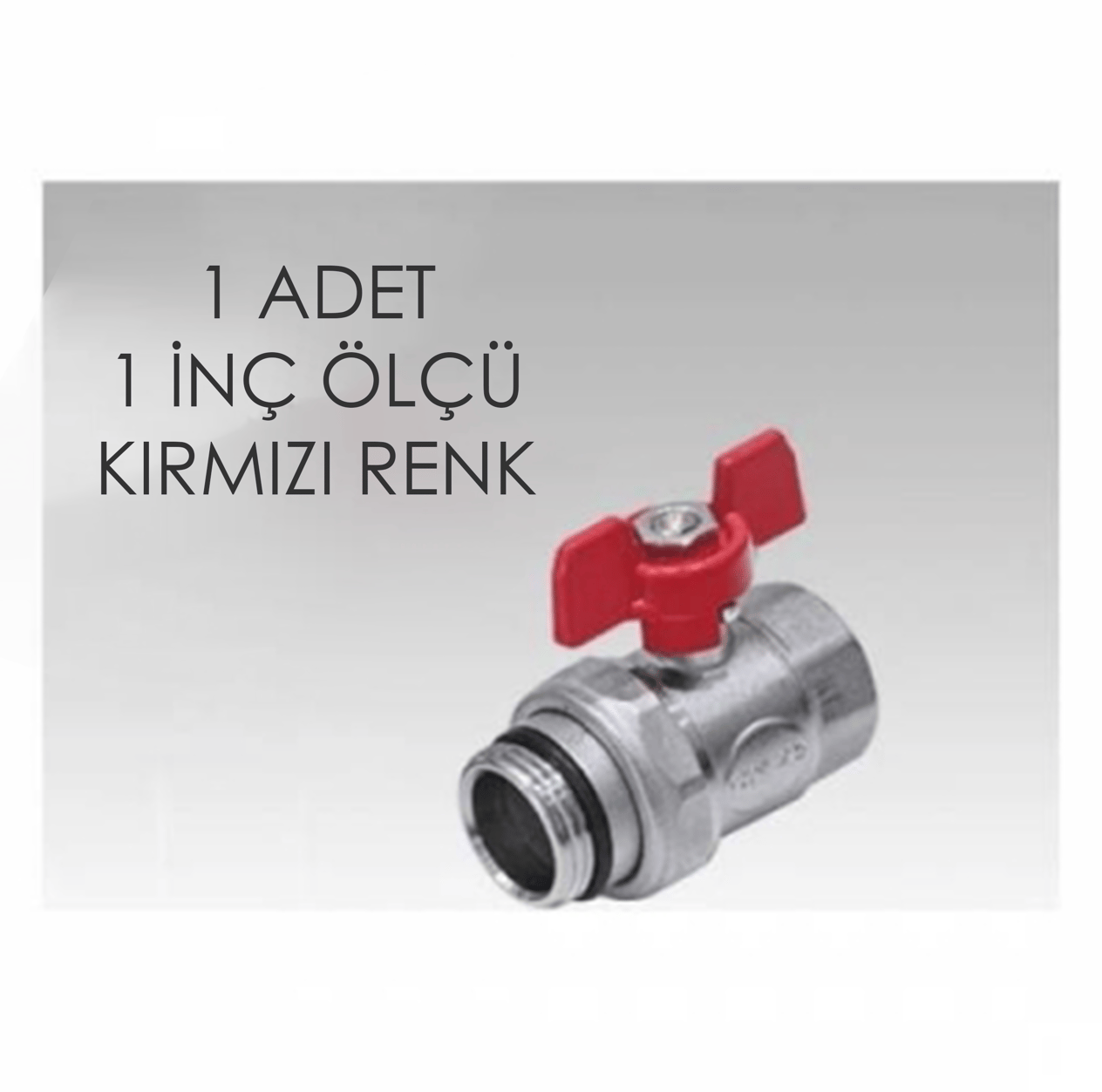 KALDE 1'' KELEBEK KOLLU RAKORLU KÜRESEL KOLLEKTÖR BAĞLANTI VANA 1 İNÇ 1 ADET KIRMIZI