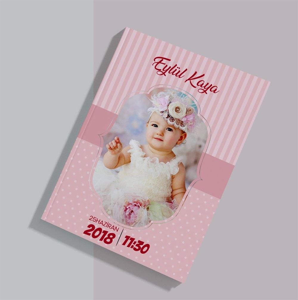 Foto Kitap - 20 x 30 Cm Dikey - Kız Bebek Tasarım